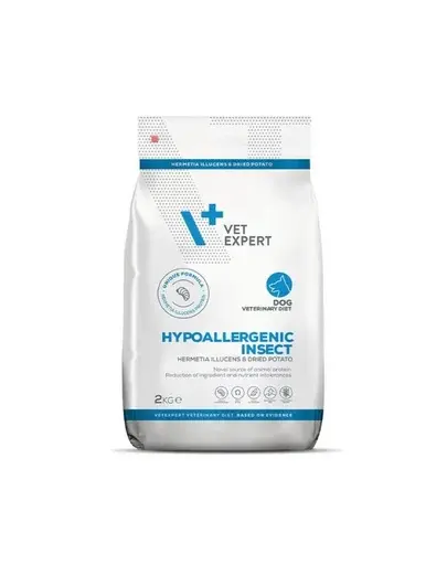 VET EXPERT Veterinary Diet Dog Hypoallergenic Insect 2 kg hrana veterinara pentru caini cu afectiuni dermatologice