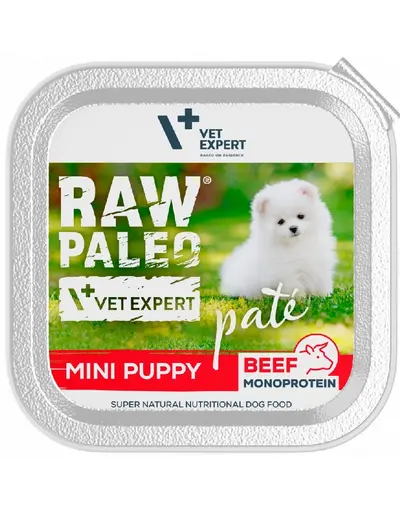VETEXPERT Pate catelusi talie mica Raw Paleo Pate Puppy Mini 150g cu vita