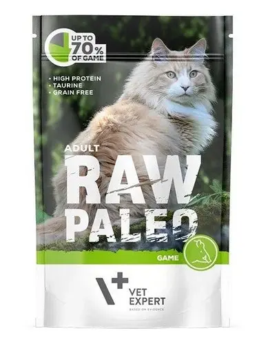 VETEXPERT RAW PALEO Cat Adult cu vânat 100 g