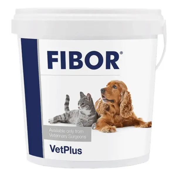 VETPLUS Fibor, supliment sistem digestiv câini, granule masticabile VETPLUS Fibor, XS-XL, supliment sistem digestiv câini și pisici, găletușa, 500g granule masticabile