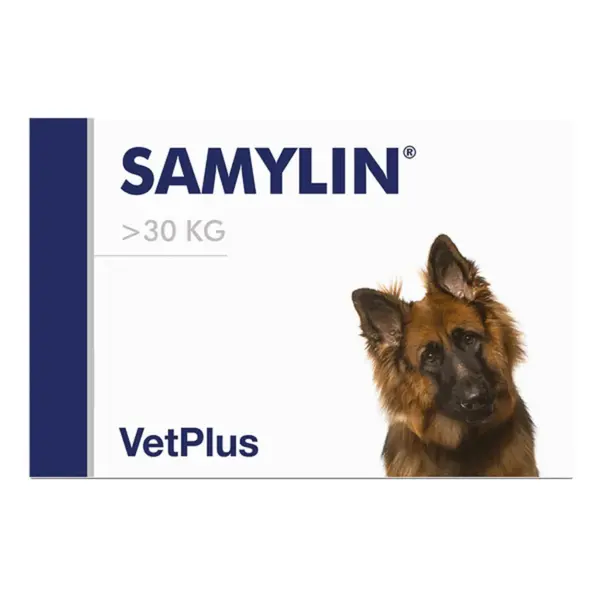 VETPLUS Samylin Large Breed, supliment sistem hepatic câini, comprimate VETPLUS Samylin Large Breed, L-XL, supliment sistem hepatic câini, cutie, 30 comprimate