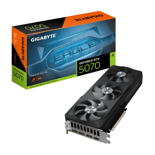VGA GIGABYTE RTX 5070 EAGLE OC SFF 12GB VGA GIGABYTE RTX 5070 EAGLE OC SFF 12GB