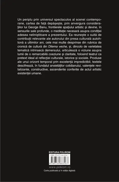 Viata si teatru pe Scena lumii | George Banu