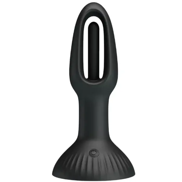 Vibrator anal PRETTY LOVE Hubert, cu 7 funcții de mișcări ritmice, din silicon, rezistent la apă, diametru 4 cm, negru