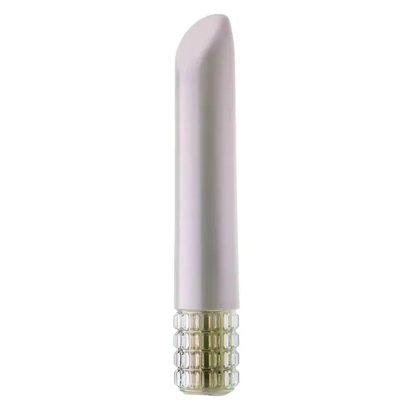 Vibrator bullet OH MY GEM Bold Vibe Diamond, pentru stimulare clitoris, 5 viteze și 5 funcții de vibrație profundă, roz sidefat