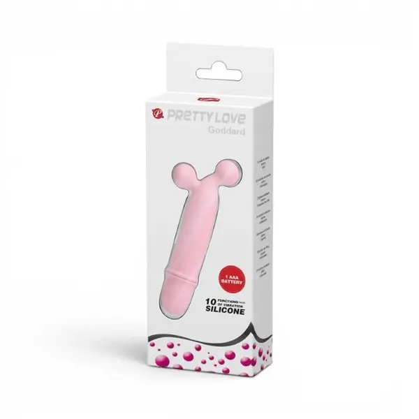 Vibrator bullet PRETTY LOVE Goddard, pentru stimularea clitorisului, 10 funcții de vibrație, din silicon, roz deschis