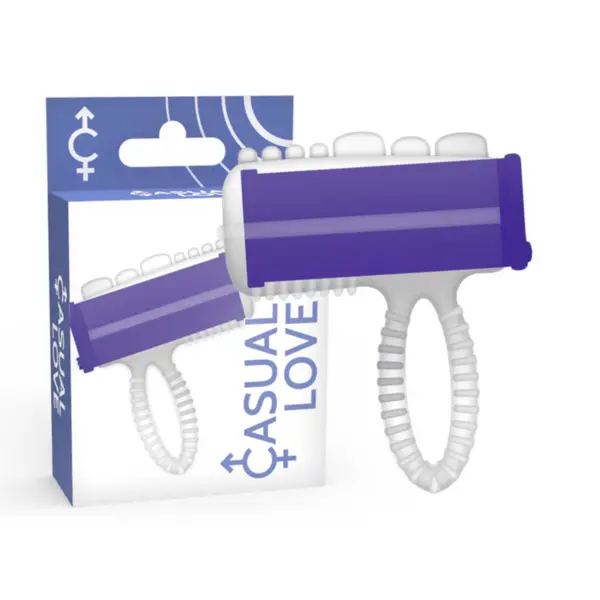 Vibrator Casual Love – Ring Tongue Vibrating, flexibil, cu vibrații intense pentru stimulare orală și clitoridiană, culoare mov