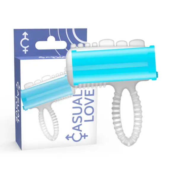 Vibrator Casual Love – Tongue, flexibil, cu vibrații intense pentru stimulare orală și clitoridiană, culoare albastru