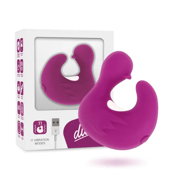 Vibrator Coverme – DuckyMania cu 8 moduri + 3 intensități, silicon medical, reîncărcabil