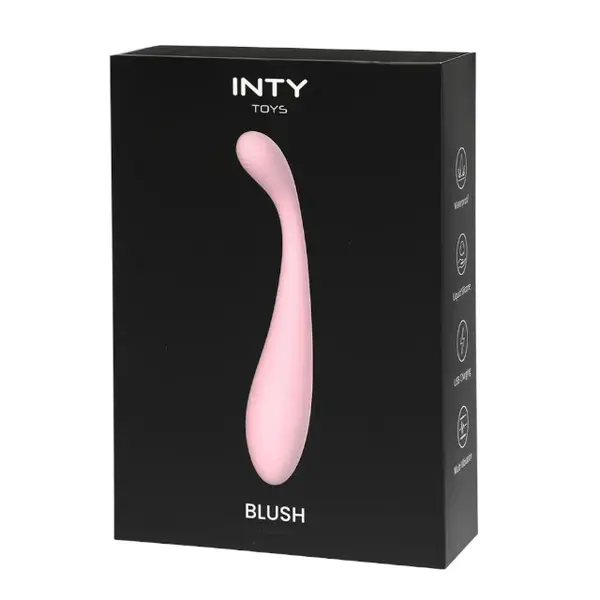 Vibrator INTY TOYS BLUSH, pentru stimularea punctului G, 10 funcții de vibrații ultra-puternice, rezistent la apă IPX7, 18 cm, roz