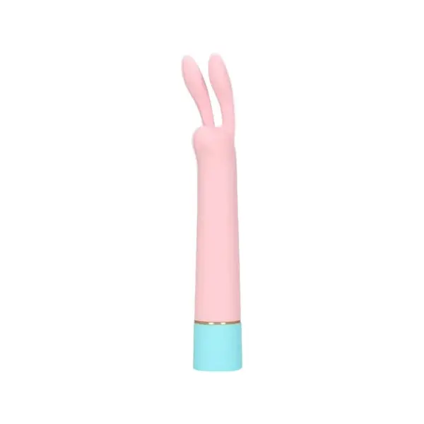 Vibrator LOVELINE Mini Rabbit Vibrator with USB Charger, cu design pentru stimulare versatilă, 10 funcții de vibrație, 17.5 cm, roz
