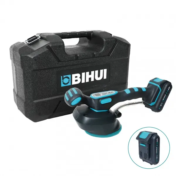 Vibrator profesional cu ventuza si variator de turatii digital pt. placi ceramice (2 acumulatori inclusi) - BIHUI-LFTBA-plus