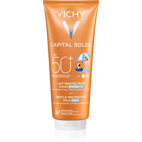 Vichy Capital Soleil Gentle Milk Lapte de protecție pentru copii pentru fata si corp SPF 50 300 ml