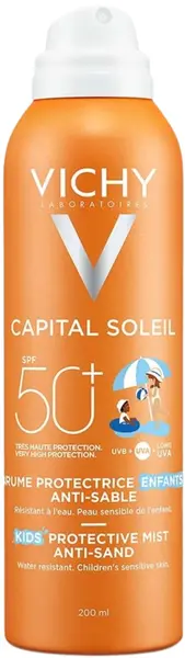 Vichy Capital Soleil Spray pentru copii împotriva lipirii nisipului, SPF50+, 200 ml