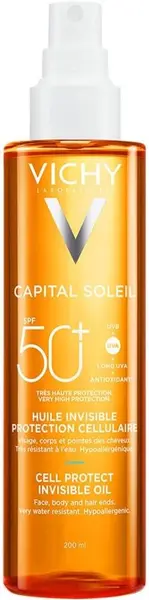 Vichy Capital Soleil Ulei protector pentru față, corp și păr Cell Protect, SPF50+, 200 ml