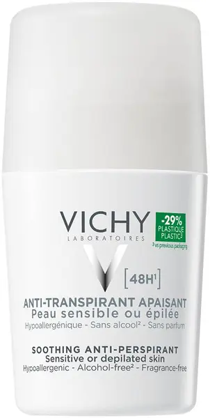 Vichy Deo Deodorant antiperspirant roll-on, fără parfum, 50 ml