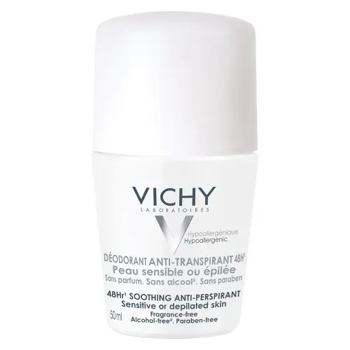 Vichy Deo roll-on antiperspirant eficacitate 48h fara parfum 50ml Zephyr Labs