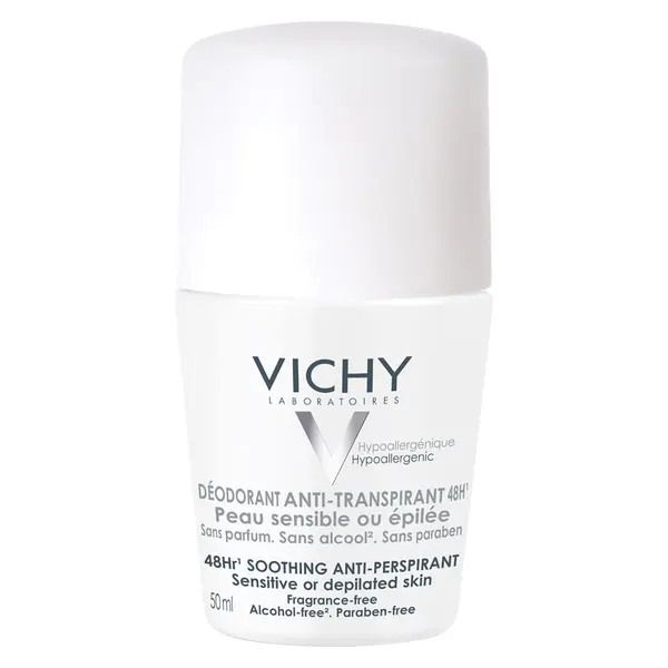 Vichy Deodorant roll-on antiperspirant fara parfum 48h 50 ml