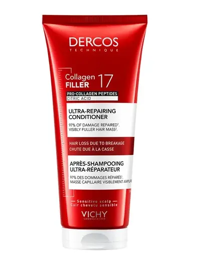 Vichy Dercos Collagen 17 Filler Balsam ultra-reparator cu peptide pro-colagen si acid citric 200 ml