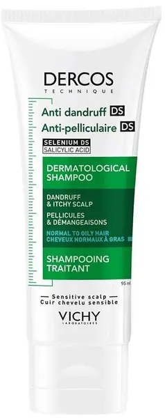 Vichy Dercos Șampon anti-mătreață pentru păr normal până la gras Anti-dandruff DS, 95 ml