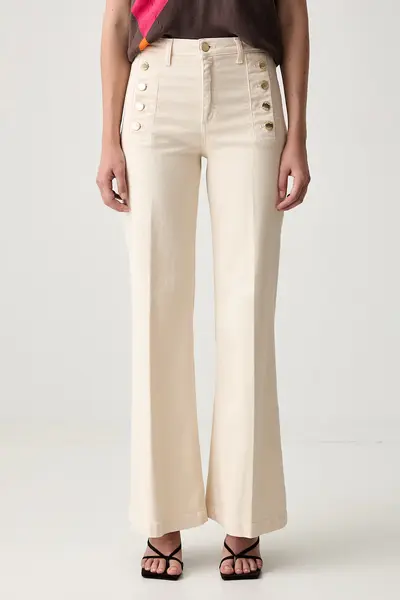ViCOLO blugi wide leg pentru femei