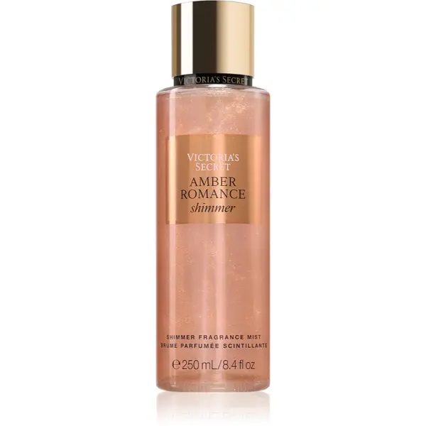 Victoria's Secret Amber Romance Shimmer spray pentru corp cu particule stralucitoare pentru femei 250 ml