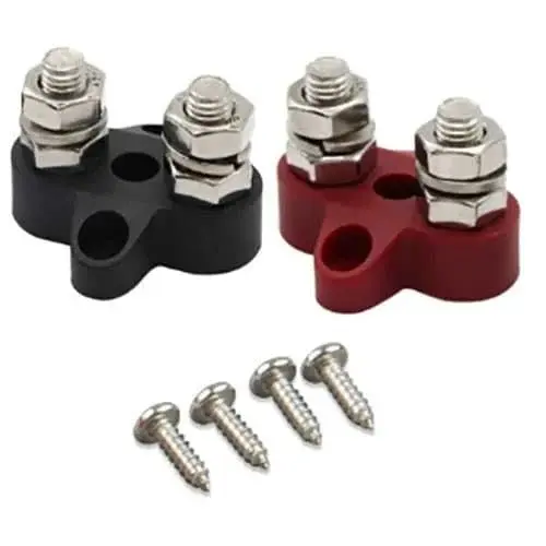 Victron Energy Dual Terminal Stud M8-Linked Set (1 Red 1 Black)