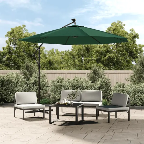 Vida xl panza de schimb umbrela de soare consola, verde, 350 cm