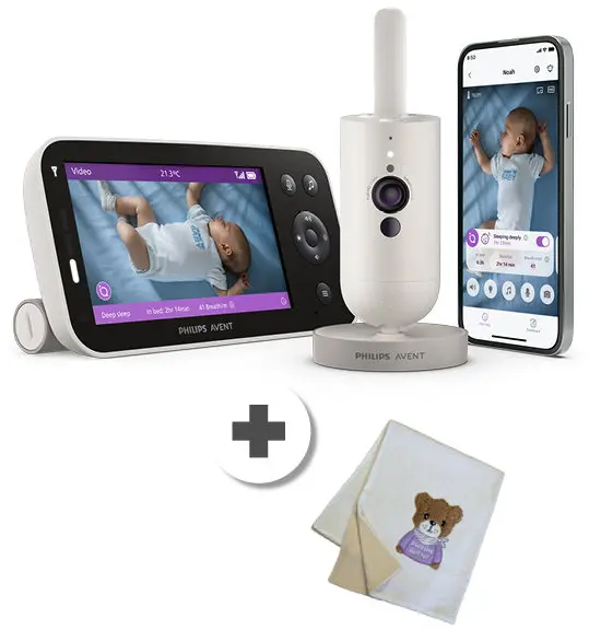 Videofon digital Philips Avent - Premium Connected + conectivitate și tehnologie Sense IQ