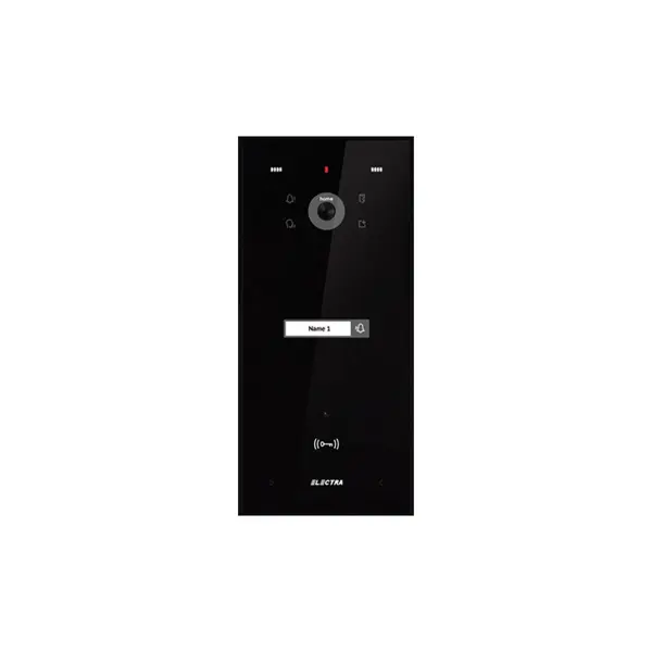 Videointerfon de exterior Electra VPH.01F03.ELBTL, 1 familie, negru, montaj ingropat