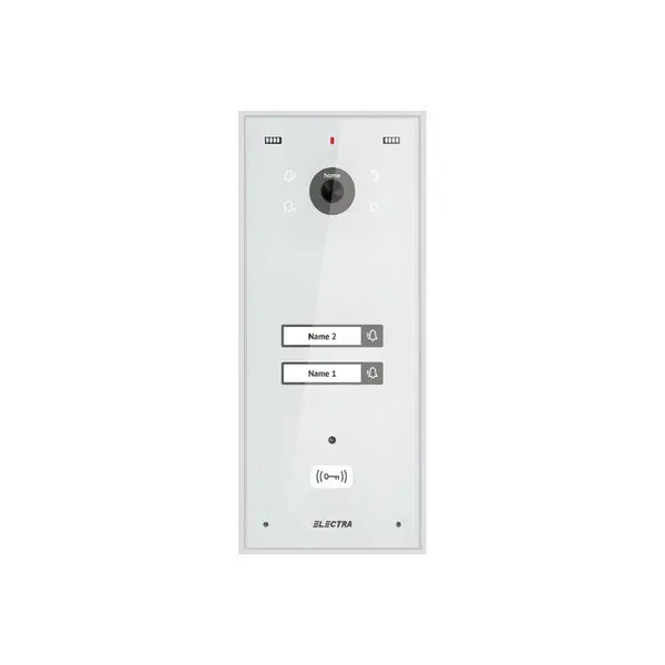 Videointerfon de exterior Electra VPH.02S03.ELWTL, 2 familii, alb, montaj aparent