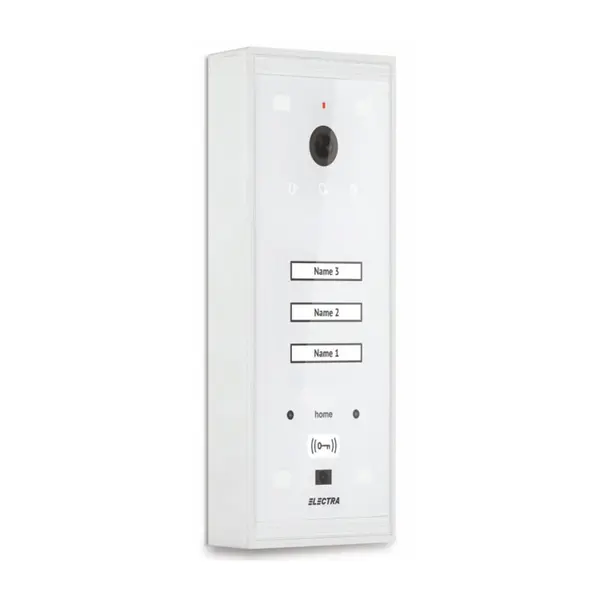 Videointerfon de exterior Electra VPM.03S03.ELWH4, RFID, 3 familii, aparent, 4 fire