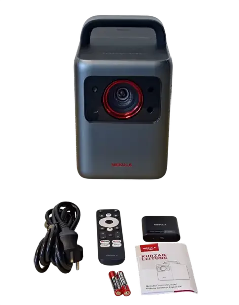 Videoproiector Anker Nebula Cosmos Laser 4K UHD (3840x2160), DLP, 2200 ANSI lumeni, Android TV 10, Wi-Fi, Bluetooth, 2GB RAM, 16GB Flash, Difuzoare Dolby Audio, HDR10 (Gri)