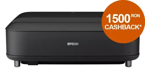 Videoproiector Epson EH-LS670B, 3LCD 4K Pro-UHD, 3600 lumeni, Wi-Fi, Difuzor 2.1 20 W, Google TV, HDR10, HLG (Negru)