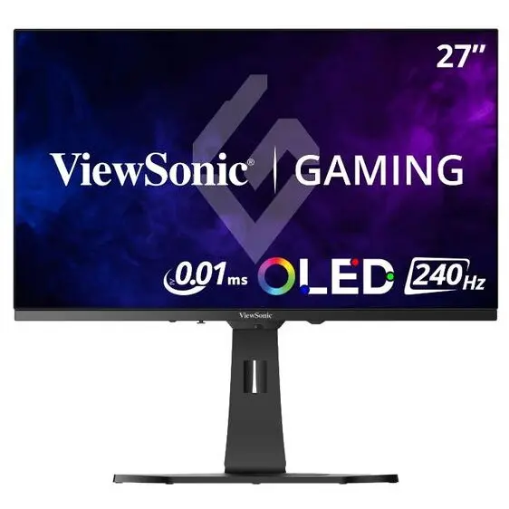 VIEWSONIC Monitor Gaming OLED ViewSonic 26.5 XG272-2K-OLED, QHD (2560x1440), HDMI, DisplayPort, Boxe, Pivot, 240 Hz, 0.02 ms, Negru/Alb