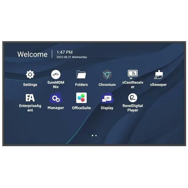 VIEWSONIC Monitor LCD VIEWSONIC CDE6530, Display 65 Full HD 3840 x 2160, Memorie RAM 4GB DDR4, 60 Hz, 8 ms, Contrast 5000:1, Negru