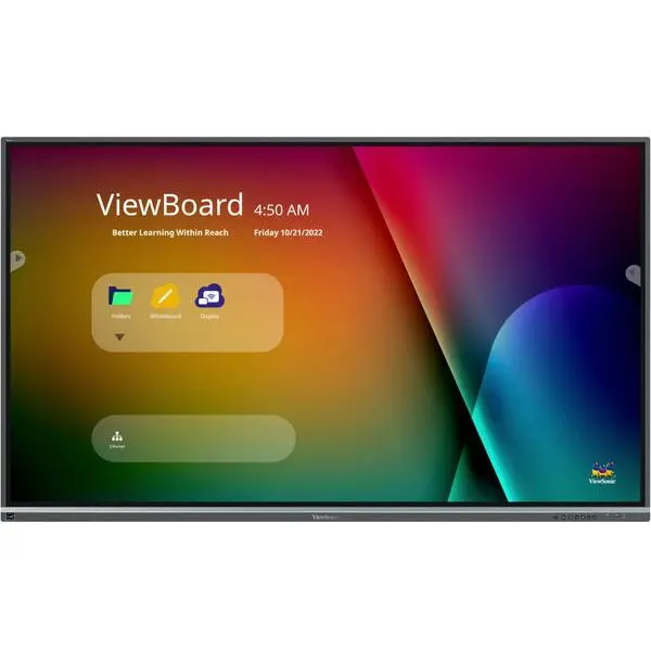 VIEWSONIC Tabla interactiva Viewsonic 86 Seria IFP8650-5F, 4K UHD 3840x2160, 500 cd, HDMI, USB 3.0, Android, Negru