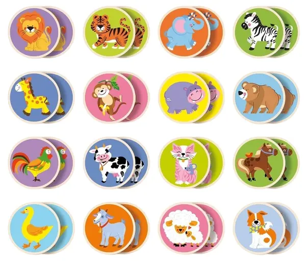Viga Joc de memorie pentru copii - Animale