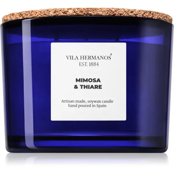 Vila Hermanos Apothecary Cobalt Blue Mimosa & Thiare lumânare parfumată 350 g