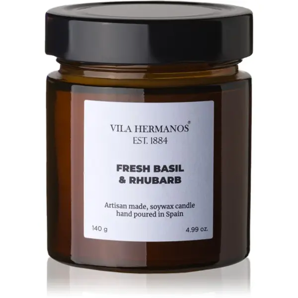 Vila Hermanos Apothecary Fresh Basil & Rhubarb lumânare parfumată 150 g