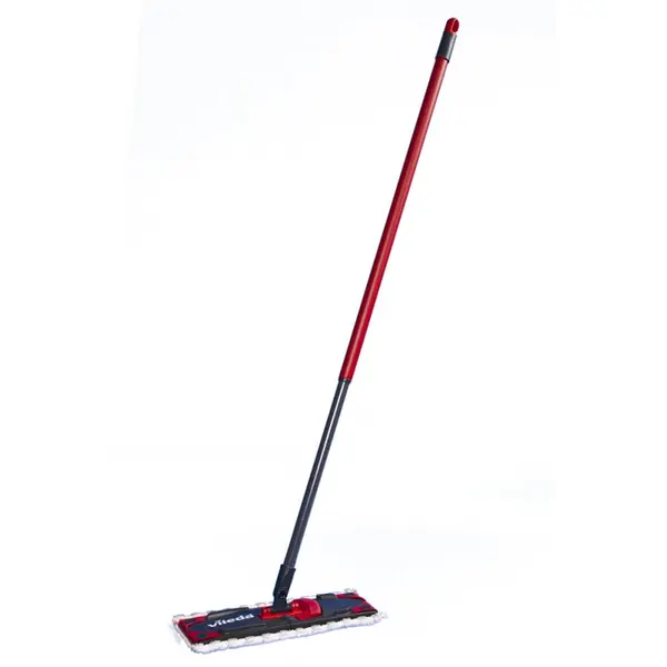 Vileda Mop plat pliabil, Vileda, Plastic / Microfibra, Rosu-Negru