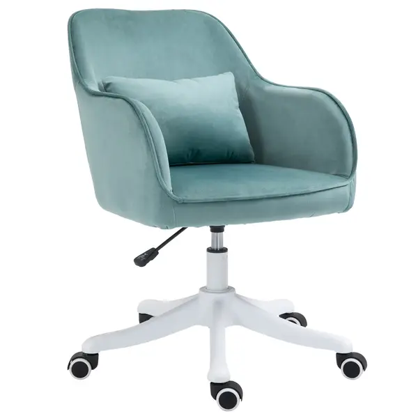 Vinsetto Scaun de birou cu perne de masaj cu roti inaltime reglabila, captuseala ergonomica de lux verde | Aosom Romania