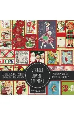 Vintage Advent Calendar Scrapbook Paper Pad: Christmas Background 8x8 Decorative Paper Design Scrapbooking Kit for Cardmaking, DIY Crafts, Creative Pr - Crafty As Ever