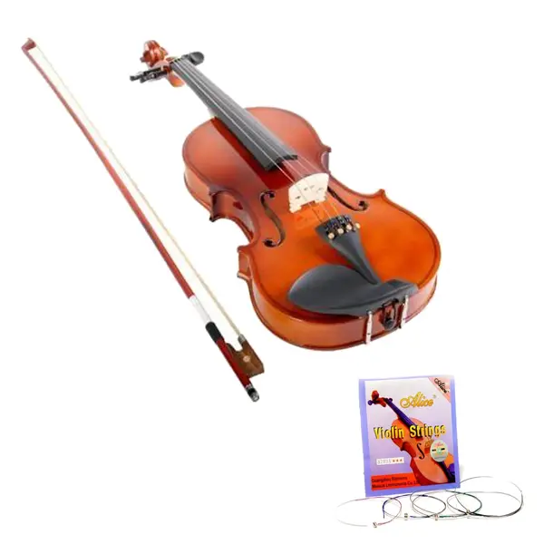 Vioara clasica din lemn 1 2 toc inclus + set corzi cadou