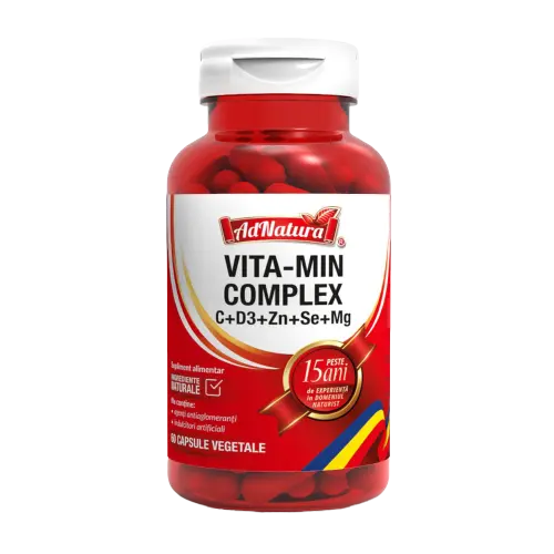 VITA-MIN Complex C+D3+Zn+Se+Mg, 60 capsule, AdNatura