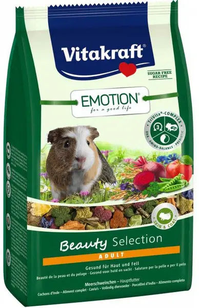 VITAKRAFT Hrană Emotion Beauty pt porcuşori de Guineea, cu Omega-6, 600g
