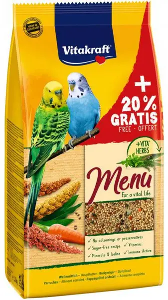 VITAKRAFT Menu VITAL cu Ierburi, Hrană completă pentru Peruşi