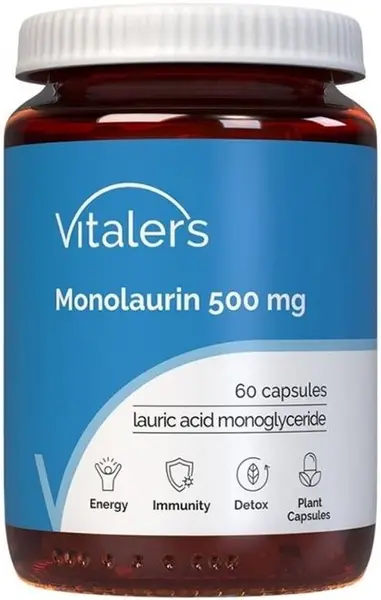 Vitaler's Monolaurin, 500 mg, 60 capsule