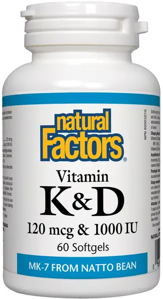 Vitamin К2 & D3, 60 capsule, Natural Factors