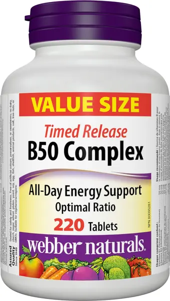 Vitamin В50 Complex, 220 tablete, Webber Naturals